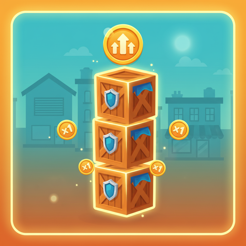 Bonus Triple Build de Tower Rush ajoutant 3 étages automatiques sans risque