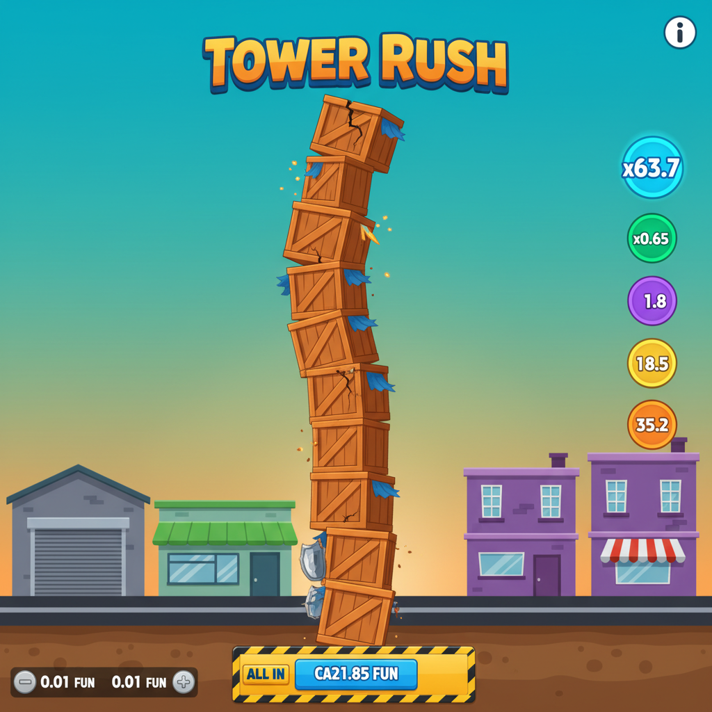 Stratégie de mise agressive sur Tower Rush visant les gros multiplicateurs