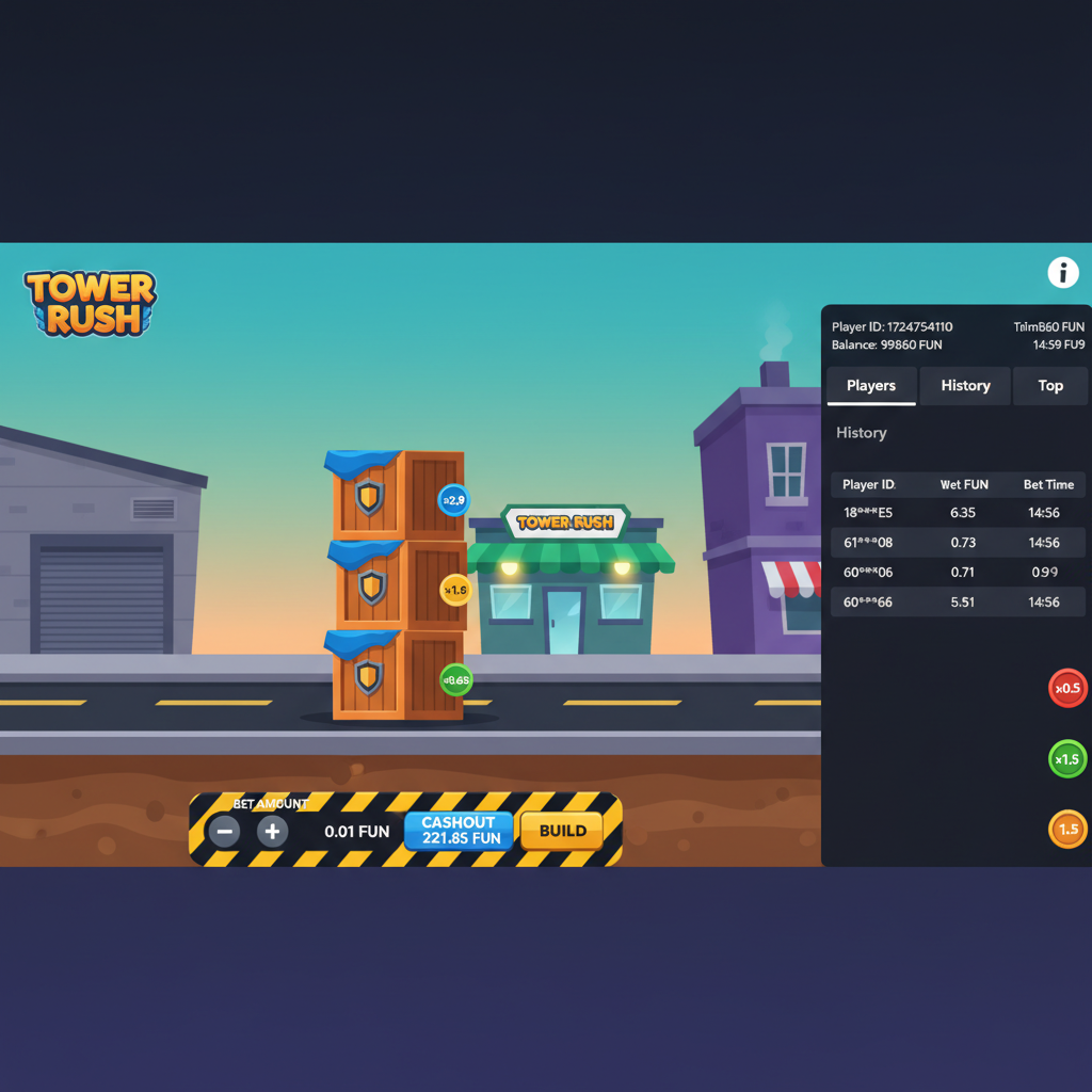 Stratégie de mise prudente sur Tower Rush avec petits multiplicateurs sécurisés