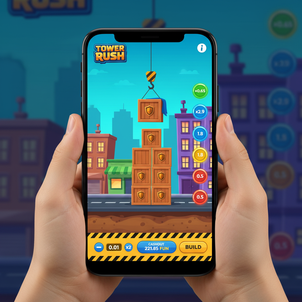 Tower Rush joué sur mobile avec interface tactile optimisée iOS et Android